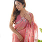 Jyoti Fashion Women's Peach Net Sequins Embroidered Designer Saree with Blouse | Swadesiicart