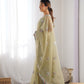 Jyoti Fashion Women's Pista Green Net Sequins Embroidered Designer Saree with Blouse | Swadesiicart