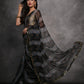 Jyoti Fashion Women's Grey Chiffon Mirror Work Designer Saree with Blouse | Swadesiicart
