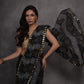 Jyoti Fashion Women's Grey Chiffon Mirror Work Designer Saree with Blouse | Swadesiicart
