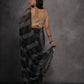 Jyoti Fashion Women's Grey Chiffon Mirror Work Designer Saree with Blouse | Swadesiicart