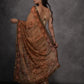 Jyoti Fashion Women's Brown Chiffon Mirror Work Designer Saree with Blouse | Swadesiicart