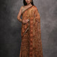 Jyoti Fashion Women's Brown Chiffon Mirror Work Designer Saree with Blouse | Swadesiicart
