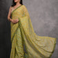 Jyoti Fashion Women's Mehendi Chiffon Mirror Work Designer Saree with Blouse | Swadesiicart