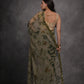 Jyoti Fashion Women's Grey Chiffon Print with Mirror Work Designer Saree with Blouse | Swadesiicart