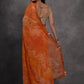 Jyoti Fashion Women's Orange Chiffon Print with Mirror Work Designer Saree with Blouse | Swadesiicart