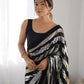Jyoti Fashion Women's Black Georgette Sequins Designer Saree with Blouse | Swadesiicart
