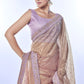 Jyoti Fashion Women's Purple Net Sequins Embroidered Designer Saree with Blouse | Swadesiicart