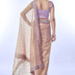 Jyoti Fashion Women's Purple Net Sequins Embroidered Designer Saree with Blouse | Swadesiicart