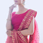 Jyoti Fashion Women's Pink Net Sequins Embroidered Designer Saree with Blouse | Swadesiicart