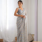 Jyoti Fashion Women's Grey Georgette Sequin Swarovski Designer Saree with Blouse | Swadesiicart