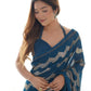 Jyoti Fashion Women's Teal Georgette Sequin Swarovski Designer Saree with Blouse | Swadesiicart