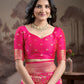 Jyoti Fashion Women's Pink Soft Lichi Silk Jacquard Traditional Saree with Blouse | Swadesiicart