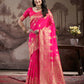 Jyoti Fashion Women's Pink Soft Lichi Silk Jacquard Traditional Saree with Blouse | Swadesiicart