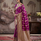 Jyoti Fashion Women's Purple Soft Lichi Silk Jacquard Traditional Saree with Blouse | Swadesiicart