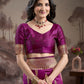 Jyoti Fashion Women's Purple Soft Lichi Silk Jacquard Traditional Saree with Blouse | Swadesiicart