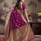 Jyoti Fashion Women's Purple Soft Lichi Silk Jacquard Traditional Saree with Blouse | Swadesiicart
