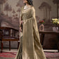 Jyoti Fashion Women's Beige Soft Lichi Silk Jacquard Traditional Saree with Blouse | Swadesiicart