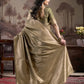 Jyoti Fashion Women's Beige Soft Lichi Silk Jacquard Traditional Saree with Blouse | Swadesiicart