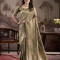 Jyoti Fashion Women's Beige Soft Lichi Silk Jacquard Traditional Saree with Blouse | Swadesiicart