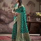Jyoti Fashion Women's Green Soft Lichi Silk Jacquard Traditional Saree with Blouse | Swadesiicart