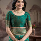 Jyoti Fashion Women's Green Soft Lichi Silk Jacquard Traditional Saree with Blouse | Swadesiicart