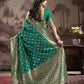Jyoti Fashion Women's Green Soft Lichi Silk Jacquard Traditional Saree with Blouse | Swadesiicart