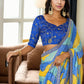 Jyoti Fashion Women's Multicolor Chinon Bandhani Print with Embroidered Saree with Blouse | Swadesiicart
