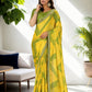 Jyoti Fashion Women's Yellow Chinon Bandhani Print with Embroidered Saree with Blouse | Swadesiicart