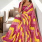 Jyoti Fashion Women's Multicolor Chinon Bandhani Print with Embroidered Saree with Blouse | Swadesiicart