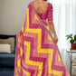 Jyoti Fashion Women's Multicolor Chinon Bandhani Print with Embroidered Saree with Blouse | Swadesiicart