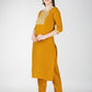 Jyoti Fashion Women's Mustard Cotton Blend Sequins Embroidered Kurta Set | Swadesiicart