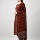 Jyoti Fashion Women's Maroon Rayon Printed with Embroidered Kurta Set | Swadesiicart