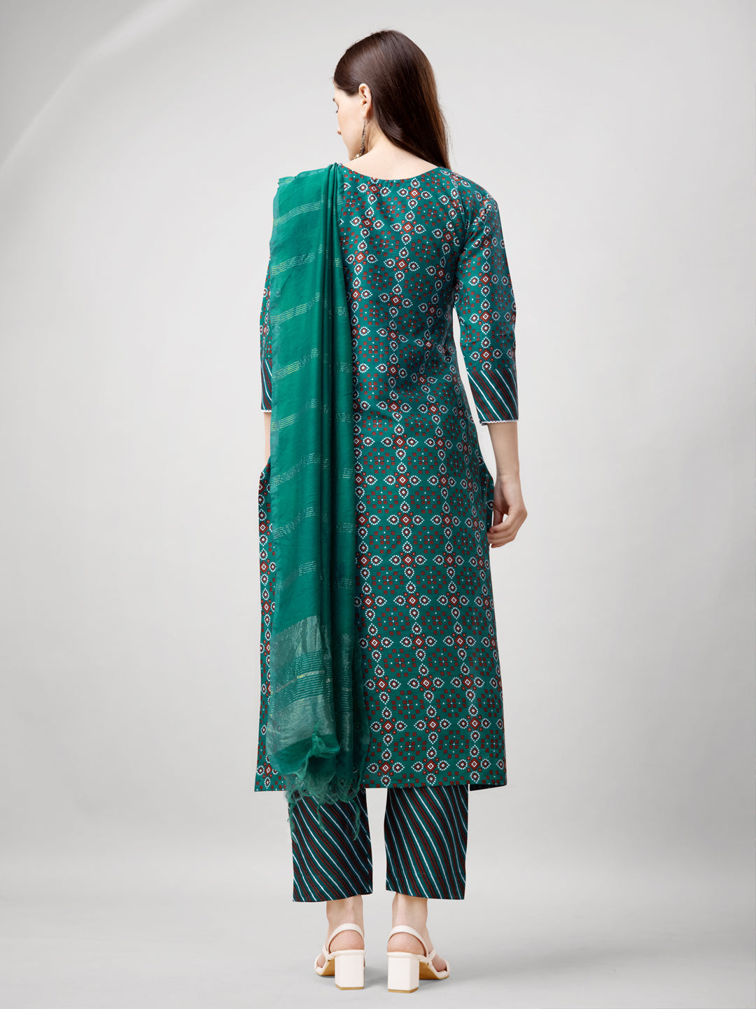 Jyoti Fashion Women's Rama Rayon Printed with Embroidered Kurta Set | Swadesiicart