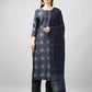 Jyoti Fashion Women's Grey Rayon Printed with Embroidered Kurta Set | Swadesiicart