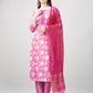 Jyoti Fashion Women's Pink Rayon Printed with Embroidered Kurta Set | Swadesiicart