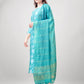 Jyoti Fashion Women's Sky Blue Rayon Printed with Embroidered Kurta Set | Swadesiicart