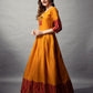 Jyoti Fashion Women's Mustard Rayon Abstract Printed Designer Anarkali Dress | Swadesiicart