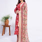 Jyoti Fashion Women's Red Cotton Blend Printed Designer Kurta Set with Dupatta - Swadesiicart
