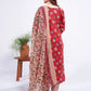 Jyoti Fashion Women's Red Cotton Blend Printed Designer Kurta Set with Dupatta - Swadesiicart