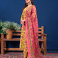 Jyoti Fashion Women's Yellow Cotton Blend Printed Designer Kurta Set with Dupatta - Swadesiicart