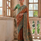 Jyoti Fashion Women's Brown Banarasi Silk Zari Woven Traditional Saree with Blouse | Swadesiicart