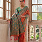 Jyoti Fashion Women's Orange Banarasi Silk Zari Woven Traditional Saree with Blouse | Swadesiicart