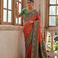 Jyoti Fashion Women's Orange Banarasi Silk Zari Woven Traditional Saree with Blouse | Swadesiicart