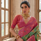 Jyoti Fashion Women's Pista Green Banarasi Silk Zari Woven Traditional Saree with Blouse | Swadesiicart