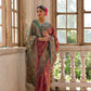 Jyoti Fashion Women's Wine Banarasi Silk Zari Woven Traditional Saree with Blouse | Swadesiicart