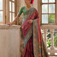 Jyoti Fashion Women's Wine Banarasi Silk Zari Woven Traditional Saree with Blouse | Swadesiicart