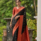 Jyoti Fashion Women's Black Banarasi Silk Zari Woven Traditional Saree with Blouse | Swadesiicart