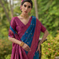 Jyoti Fashion Women's Blue Banarasi Silk Zari Woven Traditional Saree with Blouse | Swadesiicart