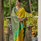 Jyoti Fashion Women's Lemon Yellow Banarasi Silk Zari Woven Traditional Saree with Blouse | Swadesiicart